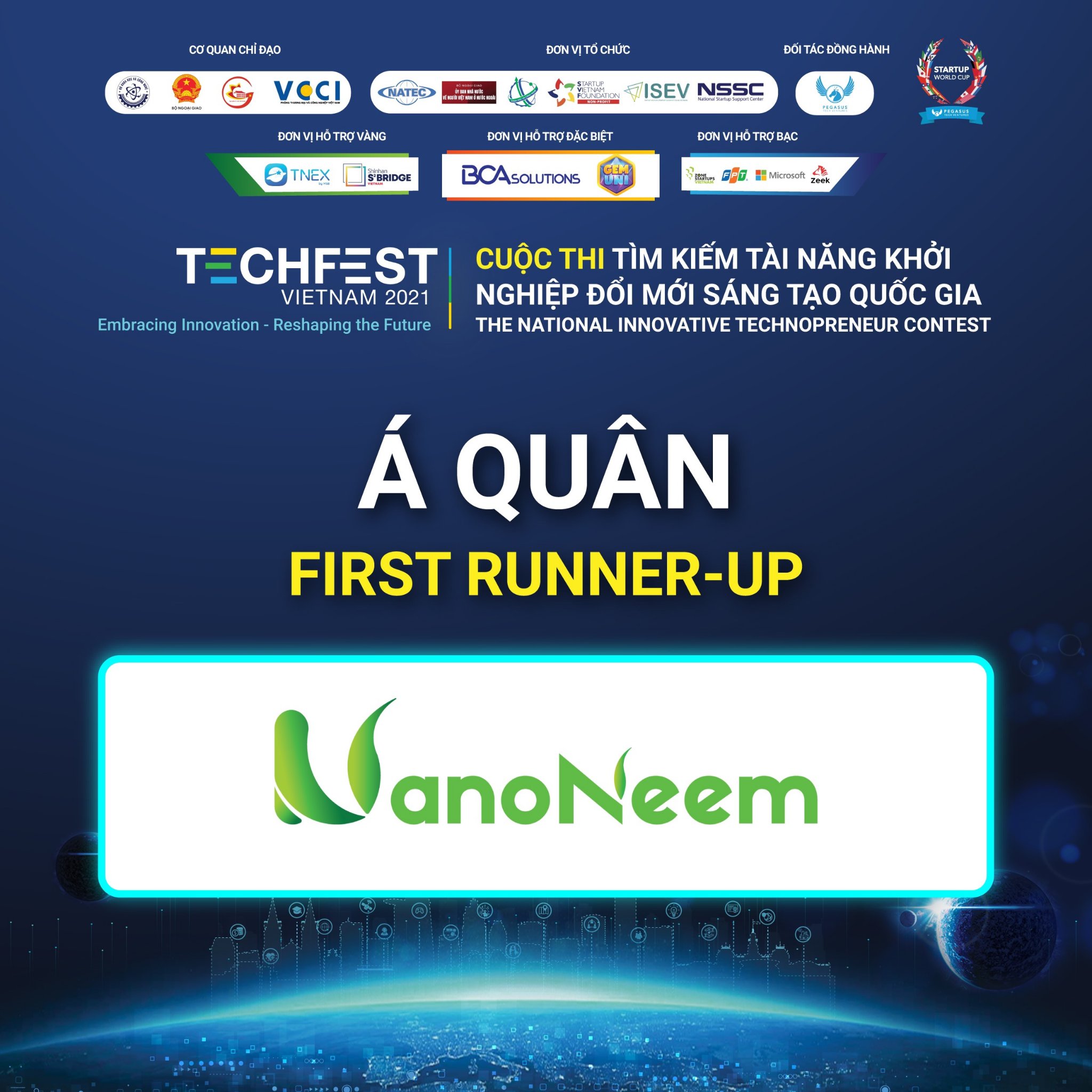 DỰ ÁN NANO NEEM TIẾP TỤC GHI DẤU ẤN VỚI GIẢI NHÌ TECHFEST VIETNAM 2021