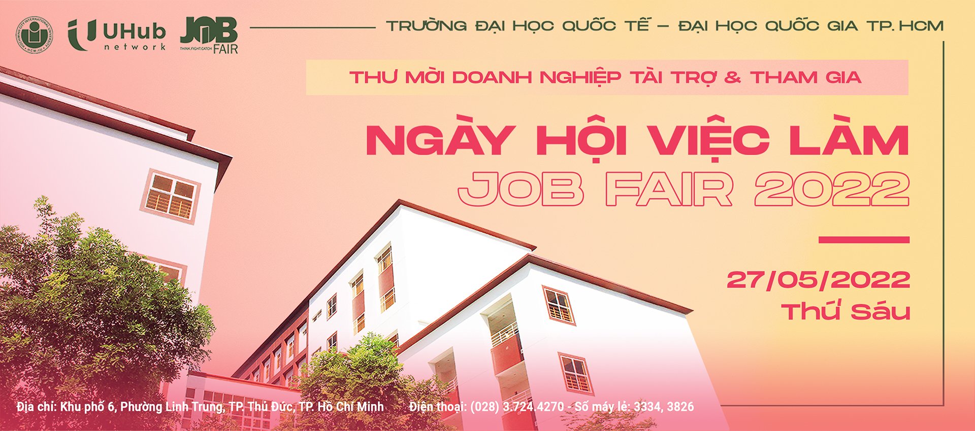 THƯ MỜI DOANH NGHIỆP TÀI TRỢ & THAM GIA “NGÀY HỘI VIỆC LÀM – JOB FAIR 2022”